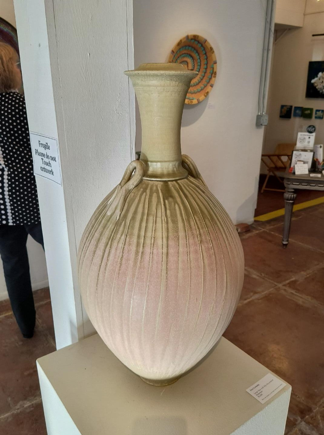 Large sectional vase with blush