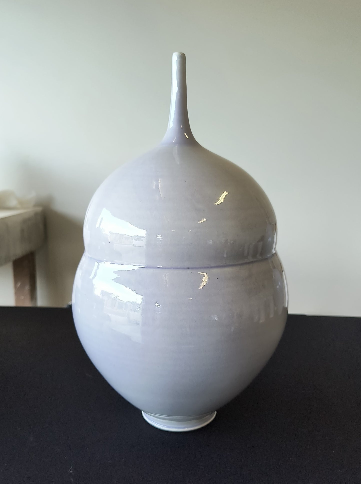 Lavender Double Bellied Vase by Ezra Lavinsky Pottery